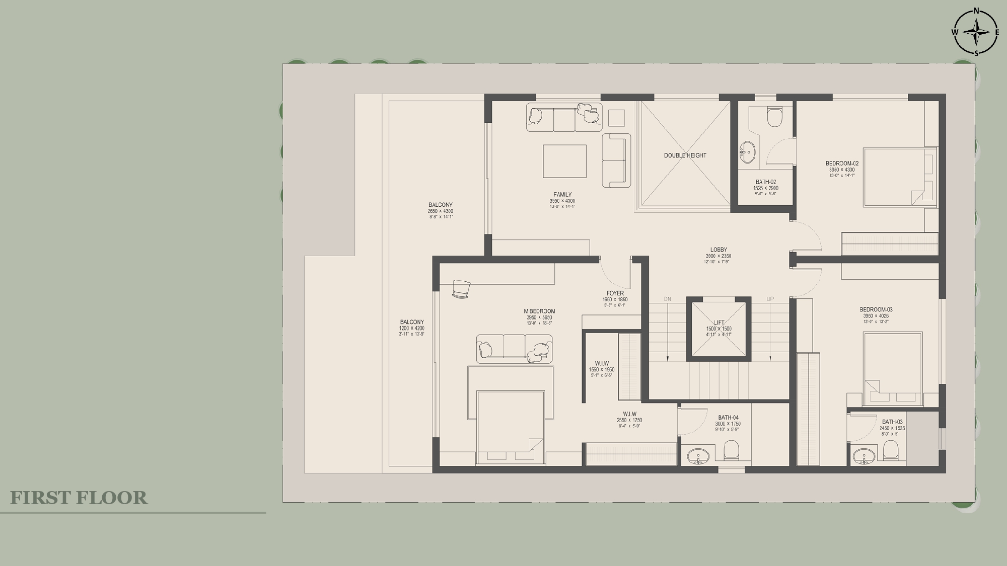 3 BHK Floor Plan