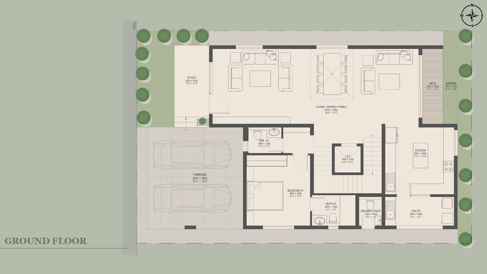 2 BHK Floor Plan